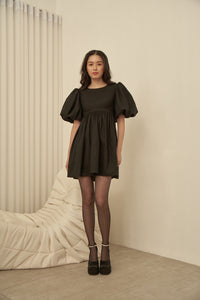 Linen Noir Babydoll Dress
